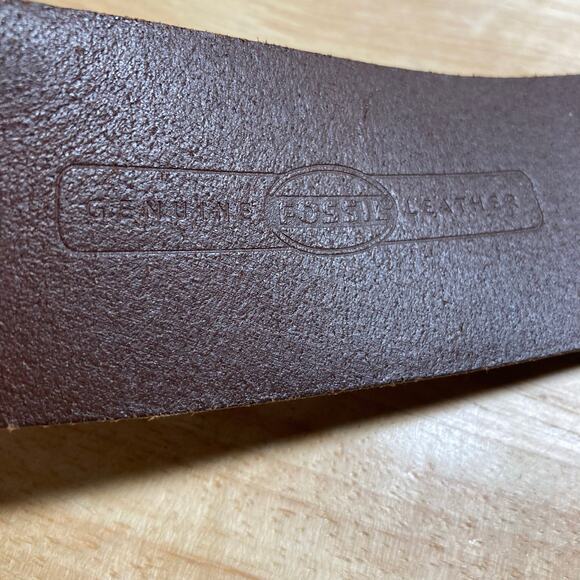 Fossil Brown Leather Buckle Belt SMALL Preowned - Picture 5 of 10